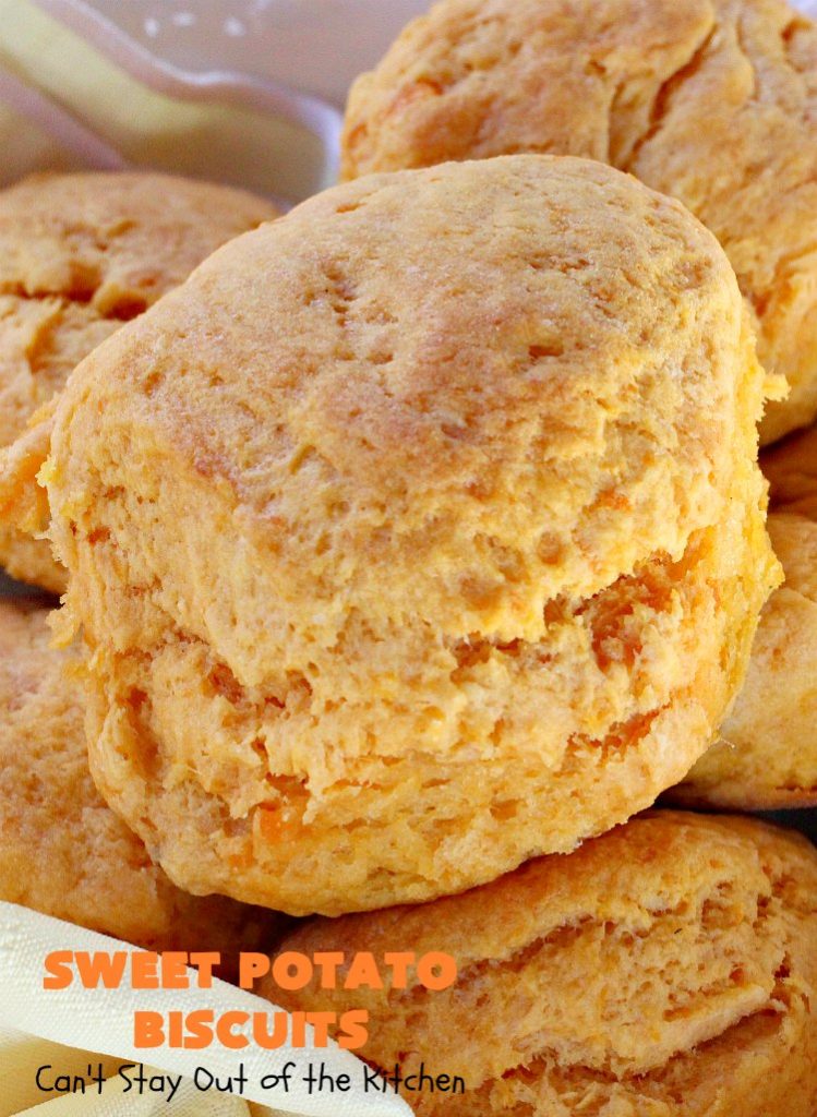 Sweet Potato Biscuits | Can't Stay Out of the Kitchen | fantastic #PaulaDeen #Biscuit #recipe that puffs up nicely & tastes heavenly. Perfect #SideDish for company or #holiday meals. We also enjoy these #biscuits for #Breakfast! #HolidayBreakfast #HolidaySideDish #EasterBreakfast #EasterSideDish #MothersDayBreakfast #MothersDaySideDish #SweetPotatoBiscuits #PaulaDeenSweetPotatoBiscuits #BestHomemadeBiscuitsRecipe