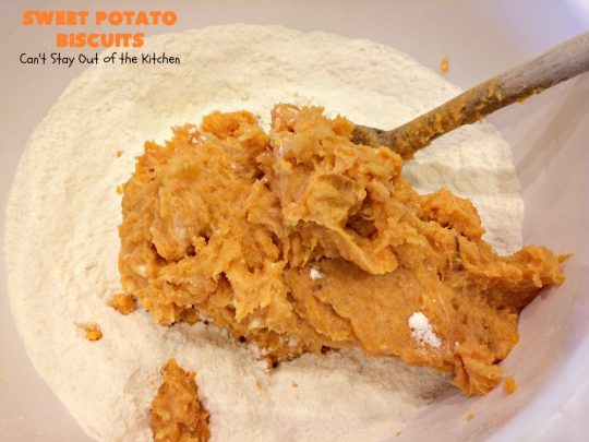 Sweet Potato Biscuits | Can't Stay Out of the Kitchen | fantastic #PaulaDeen #Biscuit #recipe that puffs up nicely & tastes heavenly. Perfect #SideDish for company or #holiday meals. We also enjoy these #biscuits for #Breakfast! #HolidayBreakfast #HolidaySideDish #EasterBreakfast #EasterSideDish #MothersDayBreakfast #MothersDaySideDish #SweetPotatoBiscuits #PaulaDeenSweetPotatoBiscuits #BestHomemadeBiscuitsRecipe