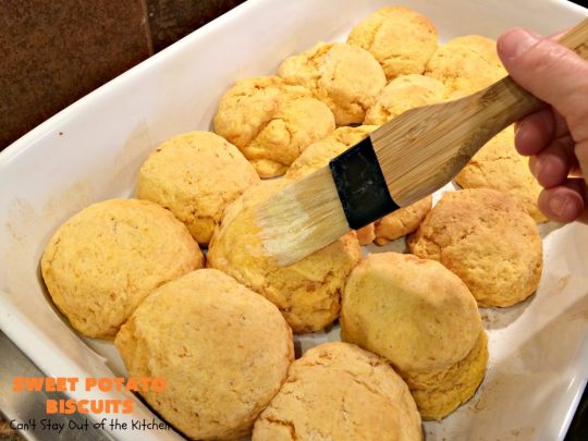 Sweet Potato Biscuits | Can't Stay Out of the Kitchen | fantastic #PaulaDeen #Biscuit #recipe that puffs up nicely & tastes heavenly. Perfect #SideDish for company or #holiday meals. We also enjoy these #biscuits for #Breakfast! #HolidayBreakfast #HolidaySideDish #EasterBreakfast #EasterSideDish #MothersDayBreakfast #MothersDaySideDish #SweetPotatoBiscuits #PaulaDeenSweetPotatoBiscuits #BestHomemadeBiscuitsRecipe