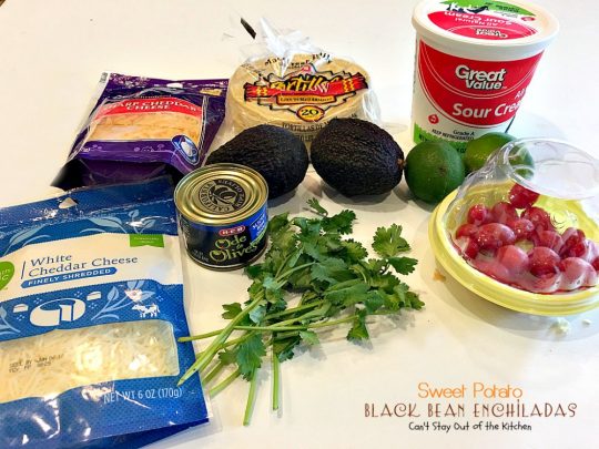 Sweet Potato Black Bean Enchiladas | Can't Stay Out of the Kitchen | these #enchiladas are absolutely awesome. Great #TexMex #MeatlessMonday recipe. #glutenfree #blackbeans #sweetpotatoes 