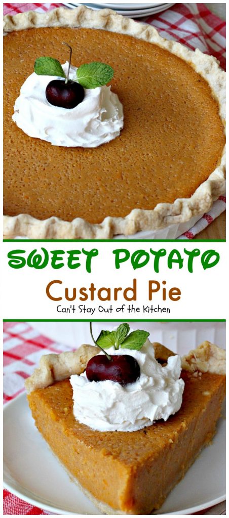 Sweet Potato Custard Pie | Can't Stay Out of the Kitchen