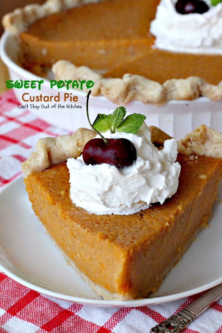 Sweet Potato Custard Pie | Can't Stay Out of the Kitchen