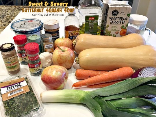 Sweet and Savory Butternut Squash Soup | Can't Stay Out of the Kitchen | this delicious #soup is wonderfully comforting. It's filled with veggies & #butternutsquash for a healthy, clean eating #glutenfree & #vegan recipe you will enjoy down to the last drop!