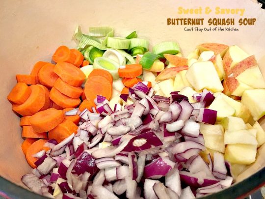 Sweet and Savory Butternut Squash Soup | Can't Stay Out of the Kitchen | this delicious #soup is wonderfully comforting. It's filled with veggies & #butternutsquash for a healthy, clean eating #glutenfree & #vegan recipe you will enjoy down to the last drop!