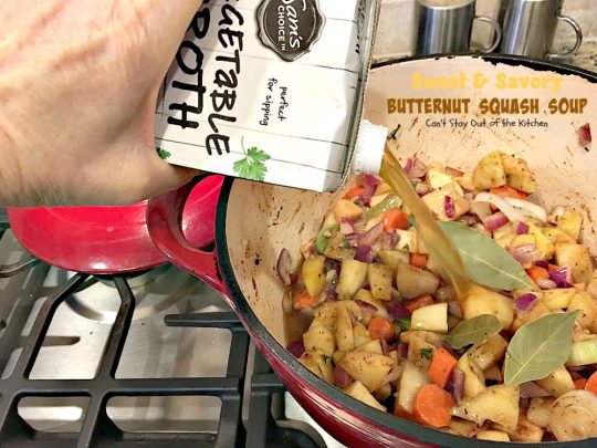 Sweet and Savory Butternut Squash Soup | Can't Stay Out of the Kitchen | this delicious #soup is wonderfully comforting. It's filled with veggies & #butternutsquash for a healthy, clean eating #glutenfree & #vegan recipe you will enjoy down to the last drop!