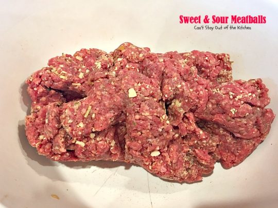 Sweet and Sour Meatballs | Can't Stay Out of the Kitchen | delightful way to serve #meatballs. I used #glutenfree breadcrumbs and served over #rice. #beef