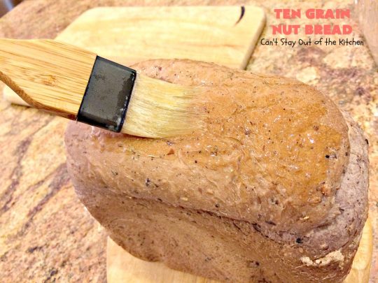 Ten Grain Nut Bread | Can't Stay Out of the Kitchen | this delicious #HomemadeBread is so easy since it's made in the #Breadmaker! It's made with #Pecans & #TenGrainCereal. It has fabulous taste and texture. While this is a great dinner #bread, it's also terrific for #breakfast. #DinnerBread #BreakfastBread #TenGrainNutBread