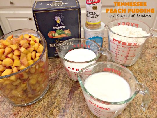 Tennessee Peach Pudding | Can't Stay Out of the Kitchen | one of the BEST #peachcobbler recipes ever! A luscious syrup is poured over the #cobbler before baking making this #dessert melt-in-your mouth delicious! #peaches