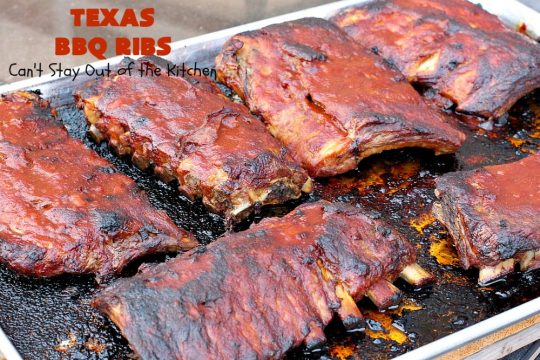 Texas BBQ Ribs | Can't Stay Out of the Kitchen | my Mom's favorite #recipe for #ribs. We love the ease of these #BBQRibs & the tasty homemade #BBQ sauce. #Pork #PorkRibs #SpareRibs #GlutenFree #GlutenFreePorkRibs #TexasBBQRibs