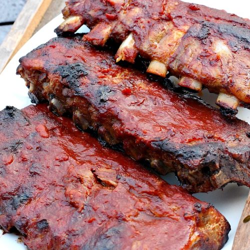 Texas BBQ Ribs | Can't Stay Out of the Kitchen | my Mom's favorite #recipe for #ribs. We love the ease of these #BBQRibs & the tasty homemade #BBQ sauce. #Pork #PorkRibs #SpareRibs #GlutenFree #GlutenFreePorkRibs #TexasBBQRibs