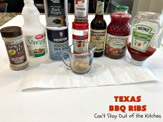Texas BBQ Ribs | Can't Stay Out of the Kitchen | my Mom's favorite #recipe for #ribs. We love the ease of these #BBQRibs & the tasty homemade #BBQ sauce. #Pork #PorkRibs #SpareRibs #GlutenFree #GlutenFreePorkRibs #TexasBBQRibs