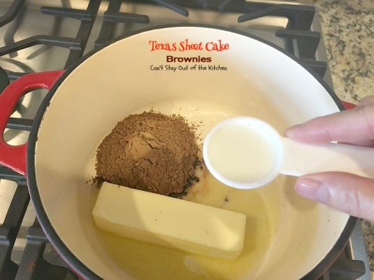 Texas Sheet Cake Brownies | Can't Stay Out of the Kitchen | oh my goodness, these #brownies are so amazing. If you're a #chocolate lover you won't be able to get enough of them! #dessert #tailgating