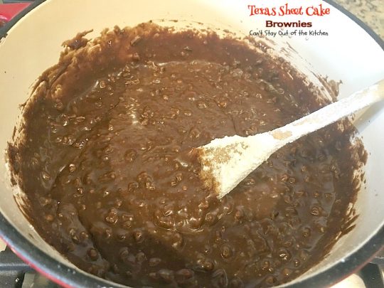 Texas Sheet Cake Brownies | Can't Stay Out of the Kitchen | oh my goodness, these #brownies are so amazing. If you're a #chocolate lover you won't be able to get enough of them! #dessert #tailgating