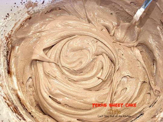 Texas Sheet Cake Trifle | Can't Stay Out of the Kitchen | This spectacular #dessert is divine! Uses #TexasSheetCake plus the #chocolate #pecan icing and a chocolate pudding layer in a trifle dish with #CoolWhip and #maraschinocherries. Amazing.