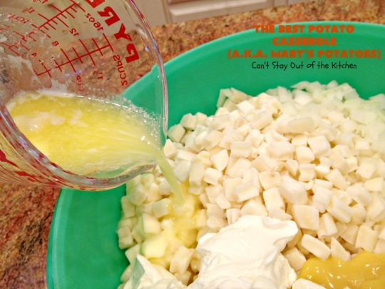 The Best Potato Casserole (a.k.a. Mary's Potatoes) | Can't Stay Out of the Kitchen | this is our absolute favorite #potato #casserole recipe. It's so creamy & delicious. It's perfect to make for company or #holiday dinners like #Thanksgiving or #Christmas.