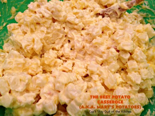 The Best Potato Casserole (a.k.a. Mary's Potatoes) | Can't Stay Out of the Kitchen | this is our absolute favorite #potato #casserole recipe. It's so creamy & delicious. It's perfect to make for company or #holiday dinners like #Thanksgiving or #Christmas.