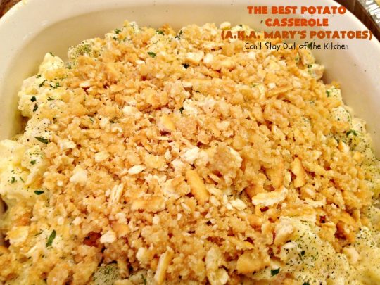 The Best Potato Casserole (a.k.a. Mary's Potatoes) | Can't Stay Out of the Kitchen | this is our absolute favorite #potato #casserole recipe. It's so creamy & delicious. It's perfect to make for company or #holiday dinners like #Thanksgiving or #Christmas.