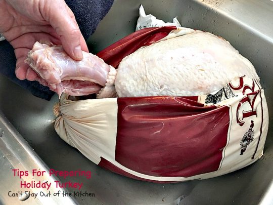 Tips For Preparing Holiday Turkey | Can't Stay Out of the Kitchen | Step-by-step directions and pictures for preparing a #turkey for the #holidays. This method is incredibly easy for even a beginning cook. 