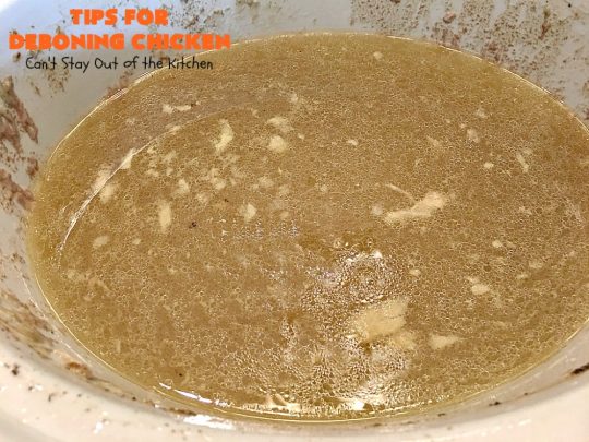 Tips for Deboning Chicken | Can't Stay Out of the Kitchen | step-by-step pictures on how to debone a #chicken. Also provides great ideas for using the chicken and #chickenbroth in recipes. #kitchentips