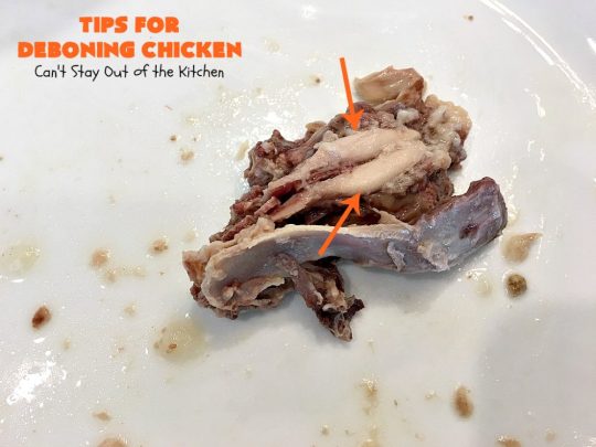 Tips for Deboning Chicken | Can't Stay Out of the Kitchen | step-by-step pictures on how to debone a #chicken. Also provides great ideas for using the chicken and #chickenbroth in recipes. #kitchentips
