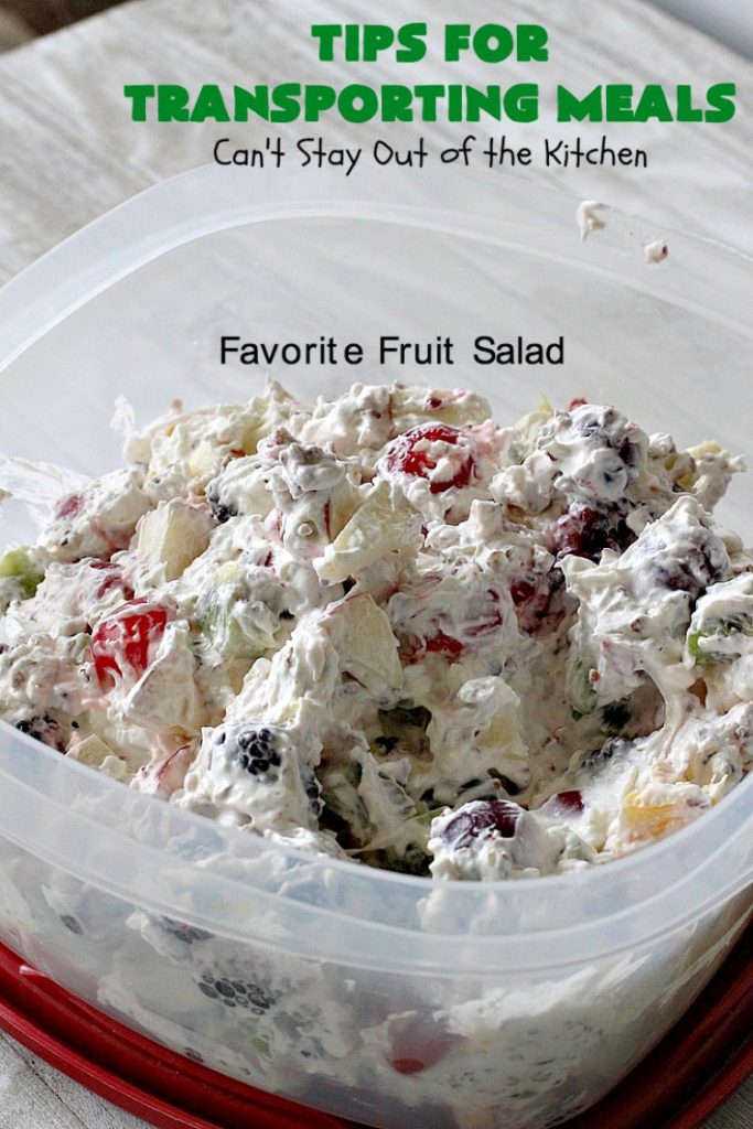 Tips for Transporting Meals | Can't Stay Out of the Kitchen | easy ways and #tips to make taking #meals to others easier on yourself & your recipient! #food #transportingmeals