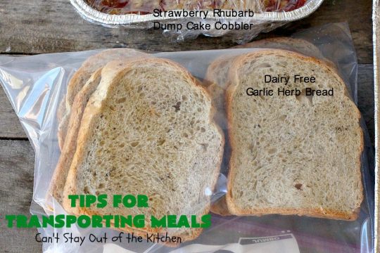 Tips for Transporting Meals | Can't Stay Out of the Kitchen | easy ways and #tips to make taking #meals to others easier on yourself & your recipient! #food #transportingmeals