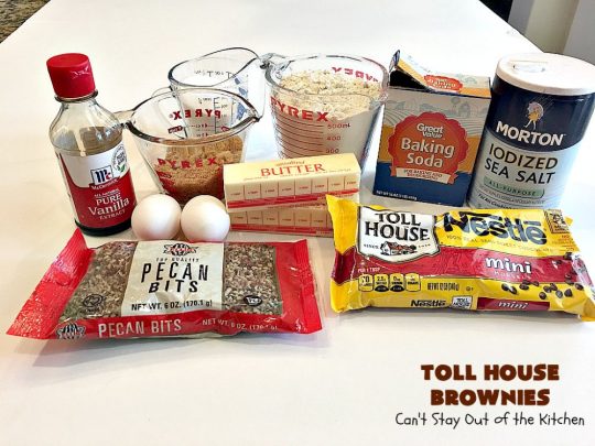 Toll House Brownies | Can't Stay Out of the Kitchen | this scrumptious #dessert takes the best of #TollHouse #cookies & puts them in #brownie form. Then a #chocolate icing is drizzled over top. Absolutely mouthwatering. #tailgating