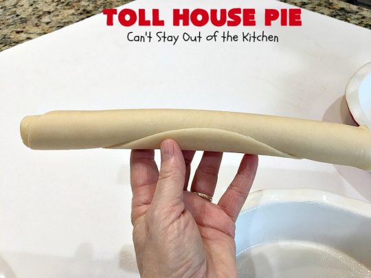 Toll House Pie | Can't Stay Out of the Kitchen | the easiest & most spectacular #TollHousePie ever! Better than #TollHouseCookies, this pie is rich, decadent & absolutely divine! Every bite will have you drooling. Perfect for a #holiday #dessert, too. #pie #ChocolateChips #Walnuts #southern #ThanksgivingDessert #ChristmasDessert #TollHouse #Chocolate #ChocolateDessert #TollHouseDessert
