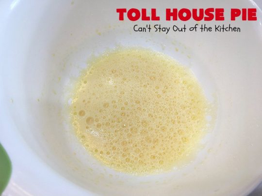 Toll House Pie | Can't Stay Out of the Kitchen | the easiest & most spectacular #TollHousePie ever! Better than #TollHouseCookies, this pie is rich, decadent & absolutely divine! Every bite will have you drooling. Perfect for a #holiday #dessert, too. #pie #ChocolateChips #Walnuts #southern #ThanksgivingDessert #ChristmasDessert #TollHouse #Chocolate #ChocolateDessert #TollHouseDessert