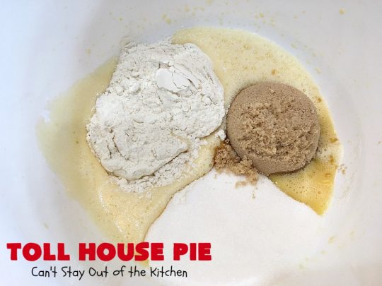 Toll House Pie | Can't Stay Out of the Kitchen | the easiest & most spectacular #TollHousePie ever! Better than #TollHouseCookies, this pie is rich, decadent & absolutely divine! Every bite will have you drooling. Perfect for a #holiday #dessert, too. #pie #ChocolateChips #Walnuts #southern #ThanksgivingDessert #ChristmasDessert #TollHouse #Chocolate #ChocolateDessert #TollHouseDessert