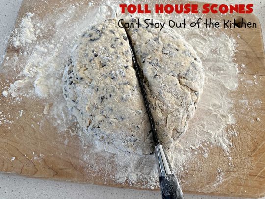 Toll House Scones | Can't Stay Out of the Kitchen | #TollHouseScones are some of the best #scones you'll ever eat. This drool-worthy #breakfast or #brunch entree is perfect for a weekend, company or #holiday breakfast. They're chocked full of #ChocolateChips & drizzled with #chocolate icing. Every bite will have you swooning! #TollHouse #HolidayBreakfast