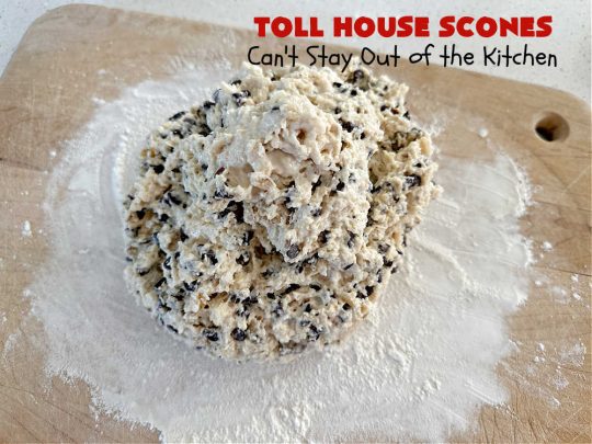 Toll House Scones | Can't Stay Out of the Kitchen | #TollHouseScones are some of the best #scones you'll ever eat. This drool-worthy #breakfast or #brunch entree is perfect for a weekend, company or #holiday breakfast. They're chocked full of #ChocolateChips & drizzled with #chocolate icing. Every bite will have you swooning! #TollHouse #HolidayBreakfast
