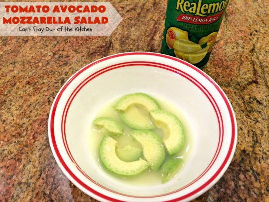 Tomato Avocado Mozzarella Salad | Can't Stay Out of the Kitchen | this is one of the best #salads ever! It's so easy to make & it's perfect for #holidays like #Easter #MothersDay or #FathersDay. It's also great for summer #BBQs & potlucks. #glutenfree #tomatoes #avocados #Mozzarella