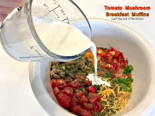 Tomato Mushroom Breakfast Muffins | Can't Stay Out of the Kitchen | these fabulous #vegetarian #breakfast #muffins are the perfect choice for any breakfast, especially the #holidays. #tomatoes #mushrooms #glutenfree