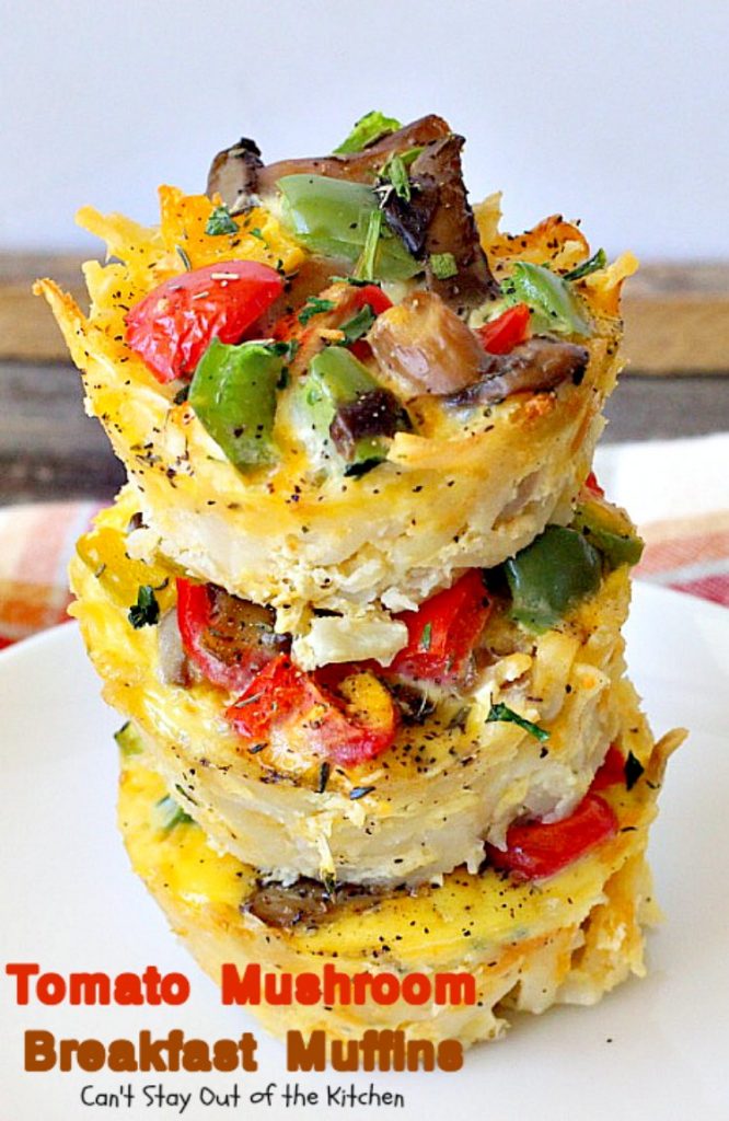 Tomato Mushroom Breakfast Muffins | Can't Stay Out of the Kitchen | these fabulous #vegetarian #breakfast #muffins are the perfect choice for any breakfast, especially the #holidays. #tomatoes #mushrooms #glutenfree