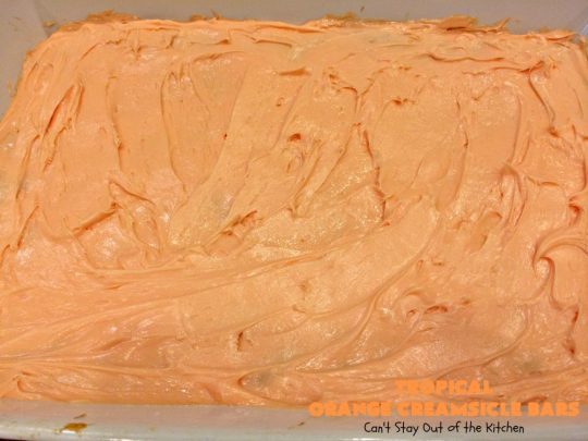 Tropical Orange Creamsicle Bars | Can't Stay Out of the Kitchen | these rich, decadent, heavenly #cookies use #OrangeCreamsicleCookieMix & frosting. They also have tropical #DriedFruits like #Mango, #papaya & #pineapple. #VanillaChips & #coconut make them so mouthwatering. Terrific #dessert for #Easter. #holiday #EasterDessert #MothersDay #MothersDayDessert #Tailgating #brownie #OrangeCreamsicle #TropicalOrangeCreamsicleBars #OrangeCreamsicleDessert