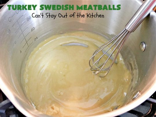 Turkey Swedish Meatballs | Can't Stay Out of the Kitchen | mouthwatering stick-to-the-ribs meal made with ground #turkey instead of ground beef. This comfort food meal is perfect for family dinners or company meals. #meatballs #TurkeyMeatballs #noodles #TurkeySwedishMeatballs