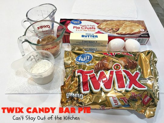 Twix Candy Bar Pie | Can't Stay Out of the Kitchen | this spectacular #pie will have you swooning from the first bite! It's filled with #TwixCandyBars so it's loaded with #chocolate & #caramel. Perfect #dessert for #ValentinesDay & other special occasions or #holidays. #ChocolateDessert #CaramelDessert #TwixCandyBarPie #TwixCandyBarDessert