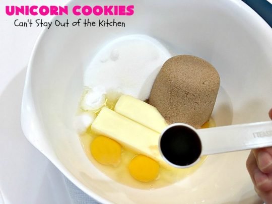 Unicorn Cookies | Can't Stay Out of the Kitchen | these adorable #cookies are made with #Nestles #Unicorn morsels. Terrific for #BirthdayParties or #holidays. #tailgating  #dessert #HolidayDessert #ChristmasCookieExchange #UnicornCookies
