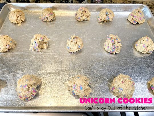 Unicorn Cookies | Can't Stay Out of the Kitchen | these adorable #cookies are made with #Nestles #Unicorn morsels. Terrific for #BirthdayParties or #holidays. #tailgating #dessert #HolidayDessert #ChristmasCookieExchange #UnicornCookies