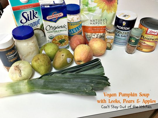 Vegan Pumpkin Soup with Leeks, Pears and Apples | Can't Stay Out of the Kitchen | this #soup is sensational - one of the best we have ever eaten! Comfort food at its finest. #vegan #glutenfree #pumpkin