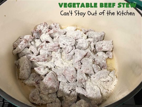 Vegetable Beef Stew | Can't Stay Out of the Kitchen | this amazing #BeefStew is one of our favorite comfort food #recipes. It's so hearty, filling & satisfying that you'll want second & third helpings! #potatoes #carrots #beef #peas #corn #GreenBeans #VegetableBeefStew
