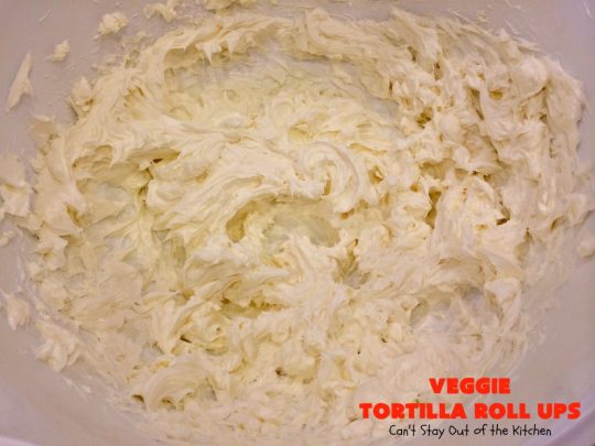 Veggie Tortilla Roll Ups | Can't Stay Out of the Kitchen | these delicious #appetizers are smooth and creamy and so perfect for #tailgating, #NewYearsEve or #SuperBowl parties. Everyone loves them!