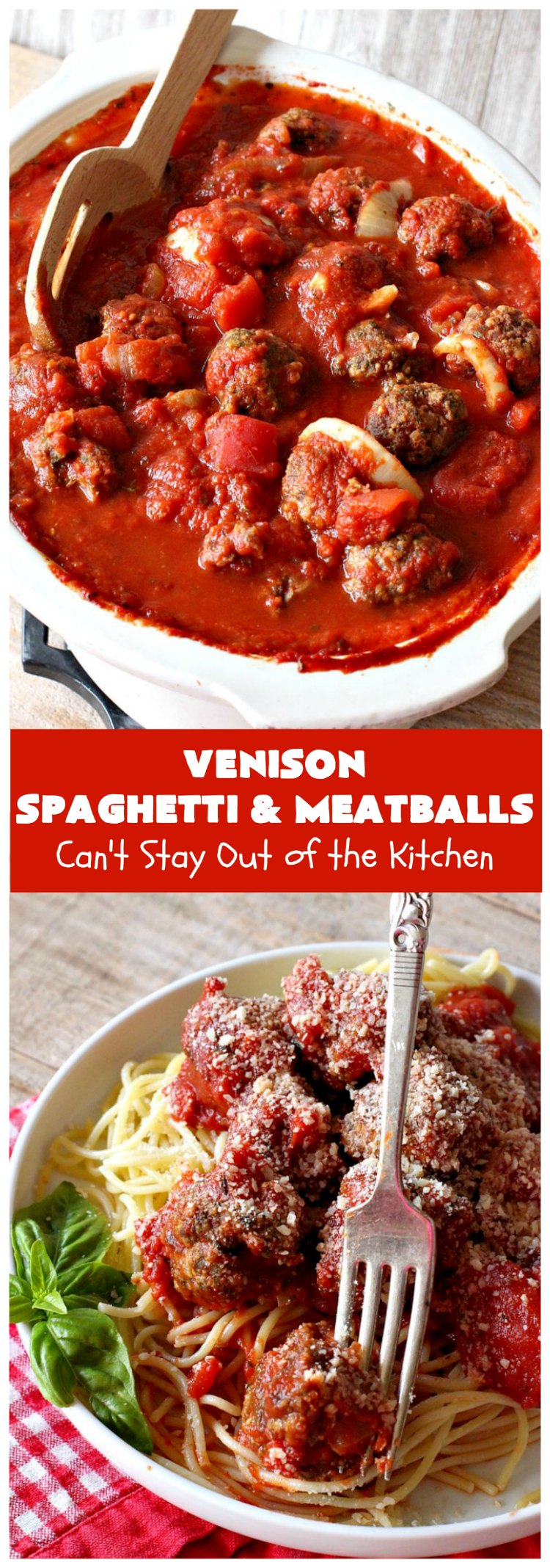 Venison Spaghetti and Meatballs | Can't Stay Out of the Kitchen | this #SpaghettiAndMeatballs version can't be beat! It takes the best of #spaghetti & #meatballs but uses #venison instead. No one will ever believe you're using #DeerMeat instead of #beef! This #LowCalorie entree will knock your socks off! #Italian #pasta #VenisonSpaghettiAndMeatballsVenison Spaghetti and Meatballs | Can't Stay Out of the Kitchen | this #SpaghettiAndMeatballs version can't be beat! It takes the best of #spaghetti & #meatballs but uses #venison instead. No one will ever believe you're using #DeerMeat instead of #beef! This #LowCalorie entree will knock your socks off! #Italian #pasta #VenisonSpaghettiAndMeatballs