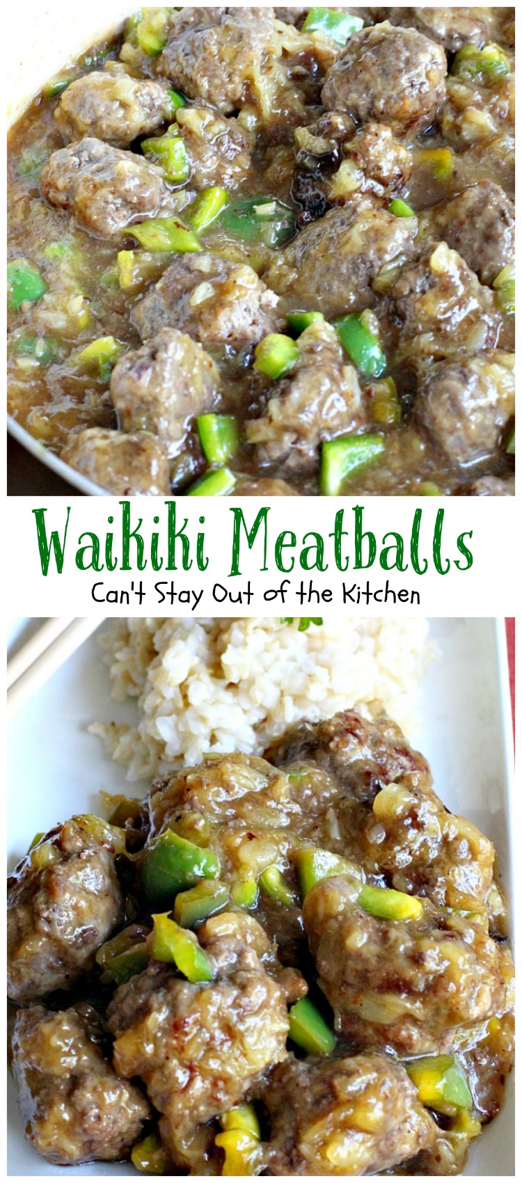 Waikiki Meatballs | Can't Stay Out of the Kitchen