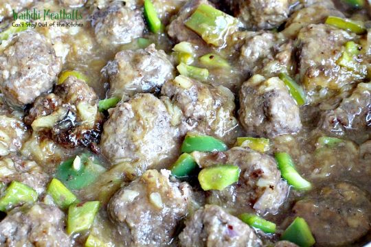 Waikiki Meatballs | Can't Stay Out of the Kitchen | delicious #Polynesian flavors and so quick and easy to make. I made it with homemade #glutenfree bread crumbs and it was wonderful. #beef #pineapple