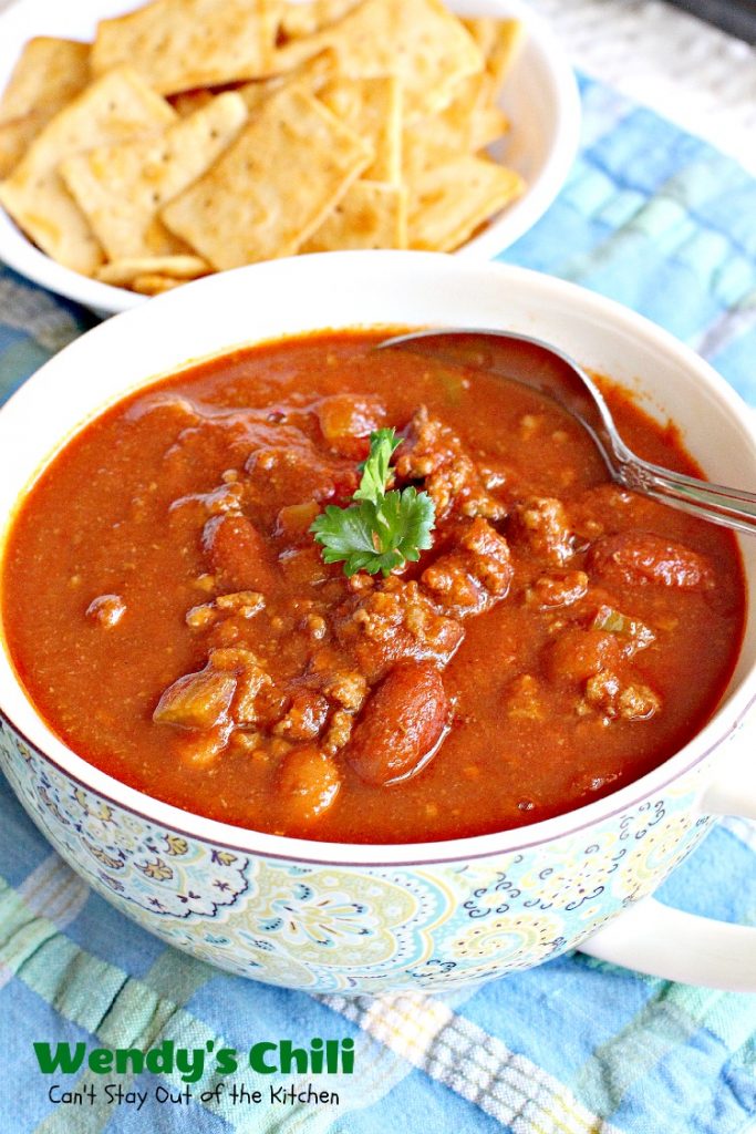 Wendy's Chili | Can't Stay Out of the Kitchen | fabulous #copycat recipe for #Wendy'schili. #chili #glutenfree