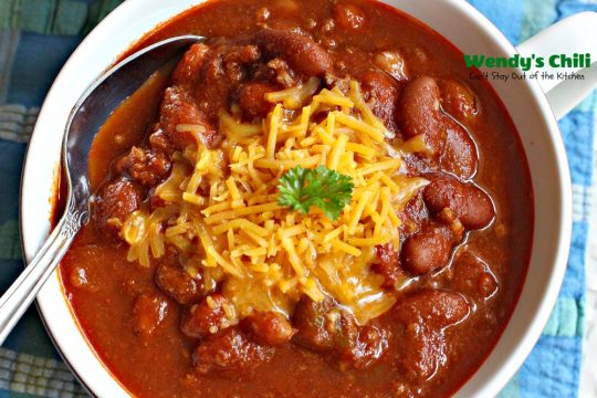 Wendy's Chili | Can't Stay Out of the Kitchen | fabulous #copycat recipe for #Wendy'schili. #chili #glutenfree