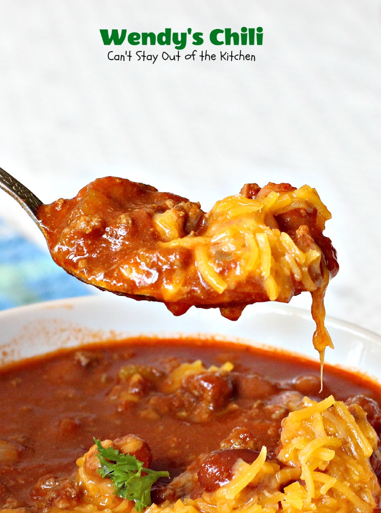 Wendy's Chili | Can't Stay Out of the Kitchen