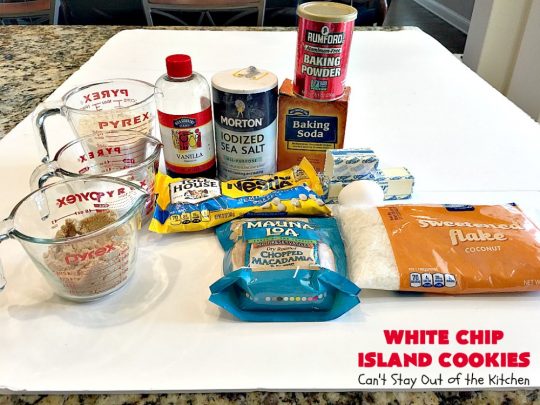 White Chip Island Cookies | Can't Stay Out of the Kitchen | these favorite #cookies always get rave reviews whenever we make them. Terrific for #holiday baking & #Christmas cookie exchanges. #dessert